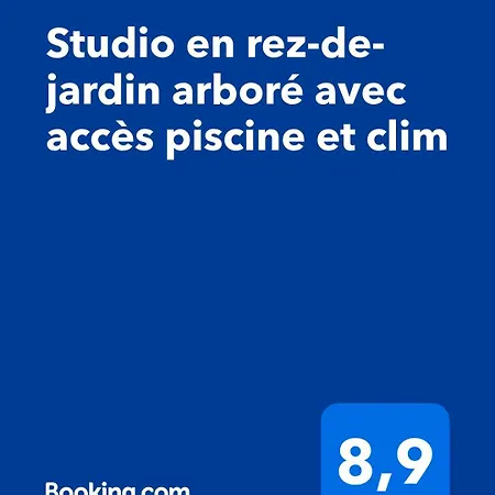 Apartment En Rez-de-jardin Arbore Avec Acces Piscine Et Clim *
